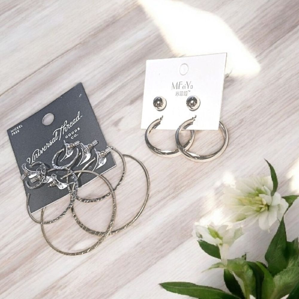 2/$10 Universal Thread and MiFeiYa Gold Hoop Earrings Sets MUST BUNDLE